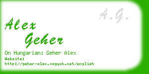 alex geher business card